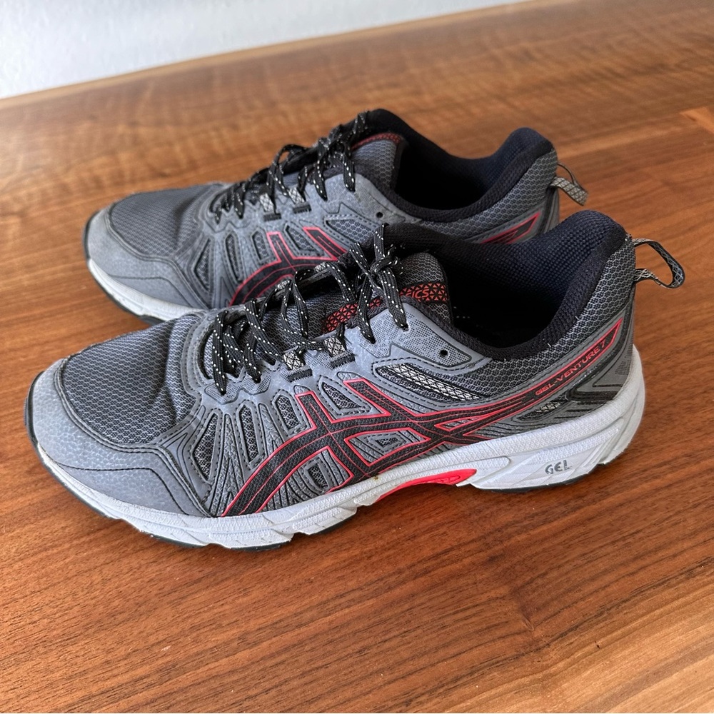 ASICS Men's Gel-Venture 7, Gray With Black And Red Accents. Size Extra W… - Picture 6 of 16